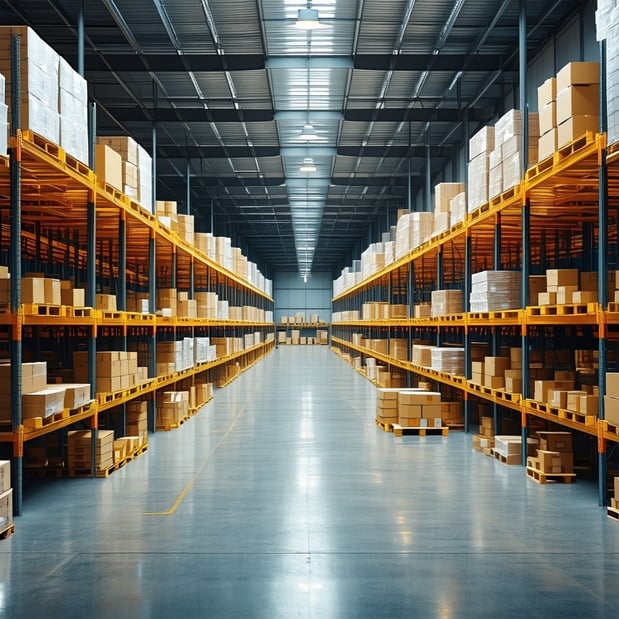 Warehouse with racking
