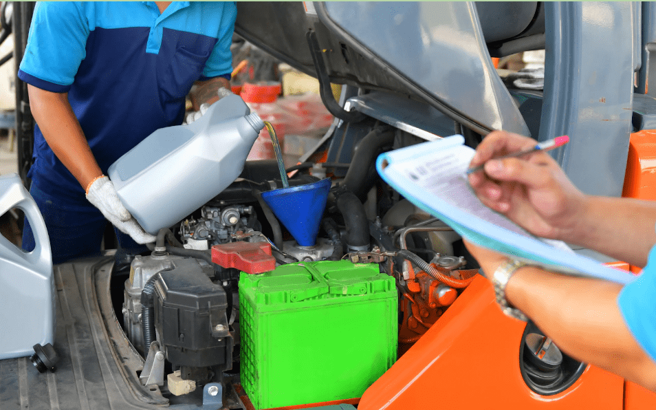 Protect the forklift power supply