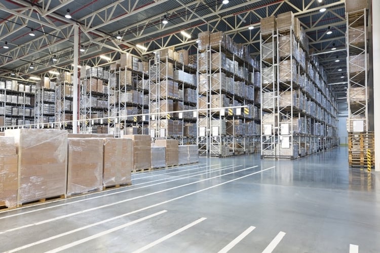 Material handling warehouse
