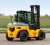 Diesel forklift rare view