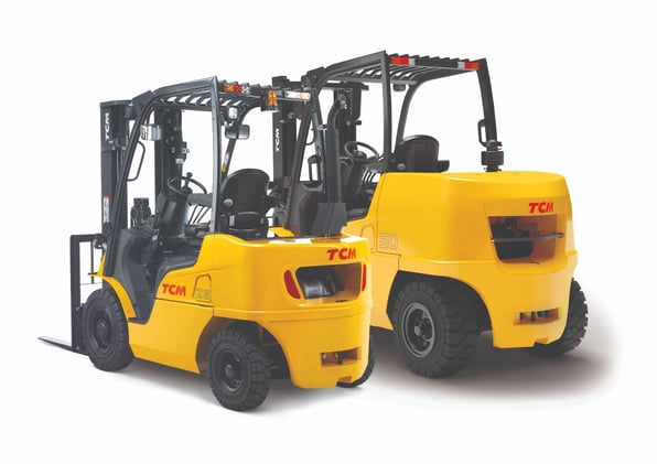 TCM Engine Counterbalance Forklift FD50-E2 and FD25-E2 Side rear studio