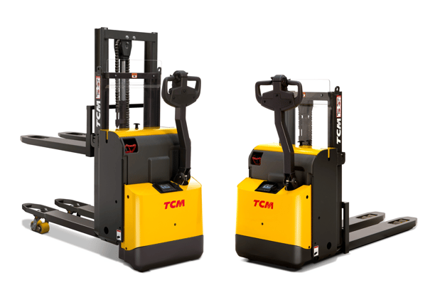 TCM Compact Pedestrian Pallet Stacker Trucks: SPL12-N2 & SPD12-N2