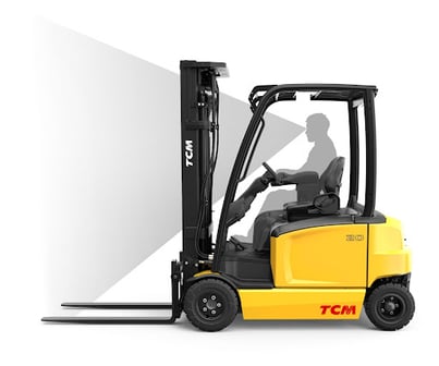 Side profile of the TCM FB/FTB14-20(L)-E3: 48V Electric Counterbalance Forklift Truck